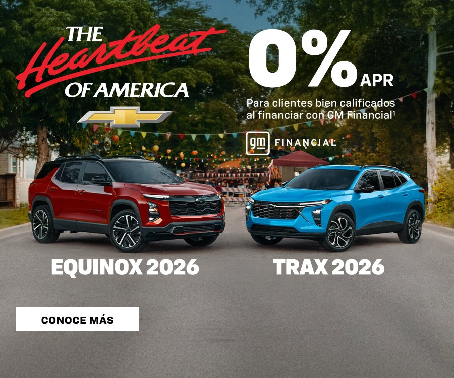 "2026 Chevy Equinox and Trax. 0% APR for well-qualified buy