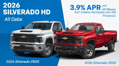 2026 Silverado HD 2500/3500
3.9% APR Por 60 Meses